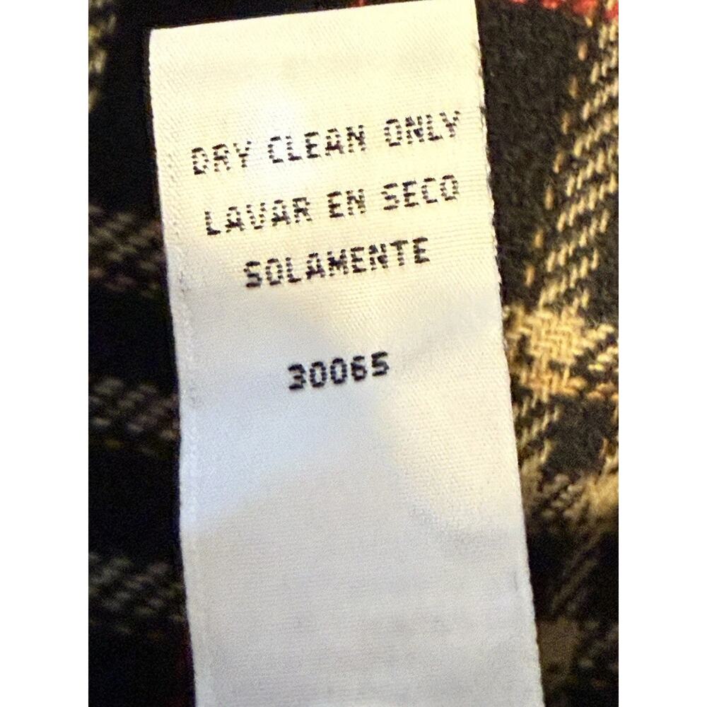 Sag Harbor Petite Plaid Wrap Skirt Wool Blend Fringe Size 14 Classic - Picture 3 of 10